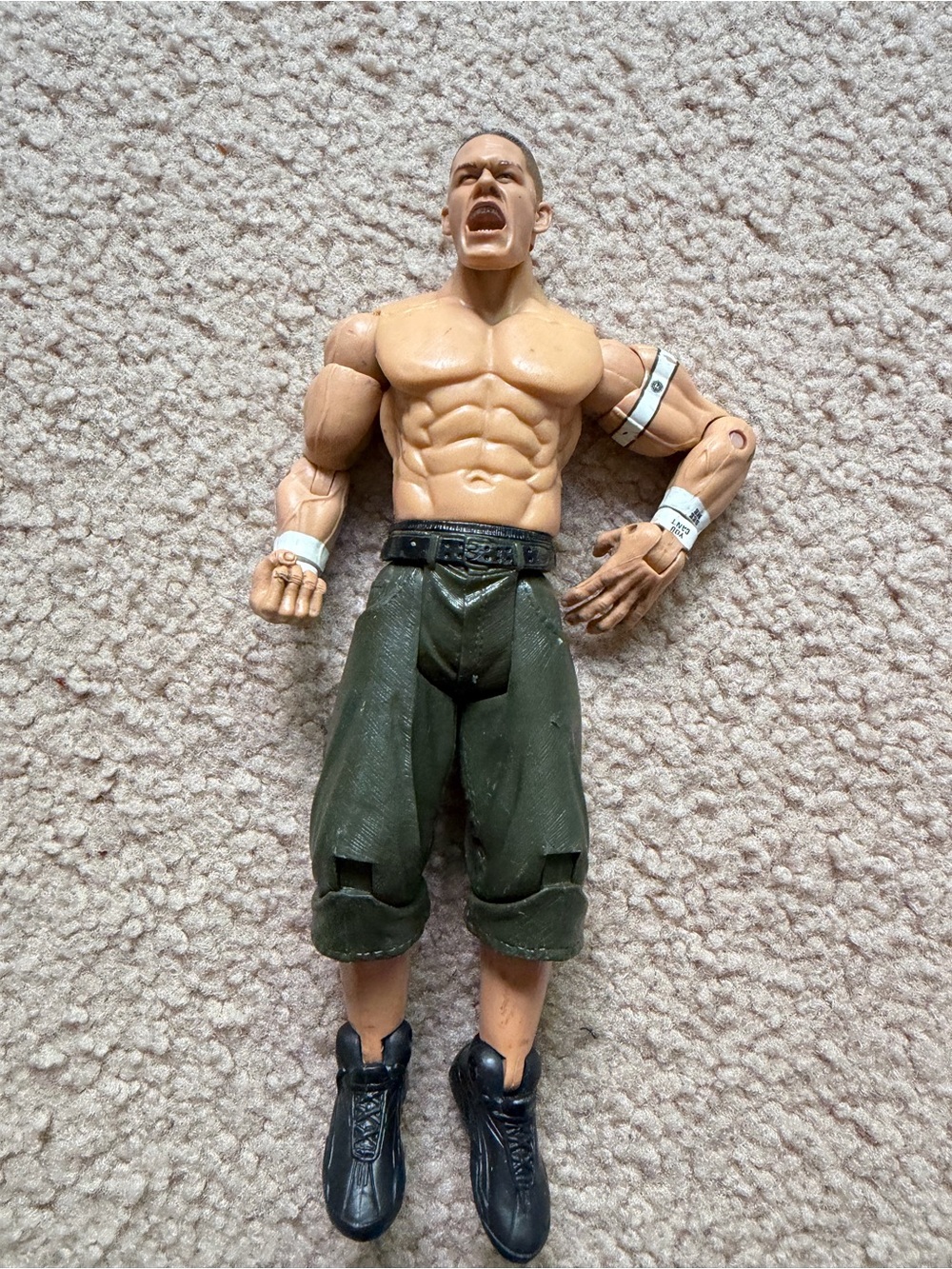WWE John Cena Jakks Pacific Wresting Figure 2003 Green Shorts Wrestler
